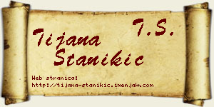 Tijana Stanikić vizit kartica